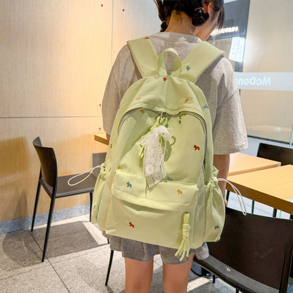 Stylischer backpack mit floralem Schmuck Brehn