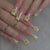 Künstlerisches Floral Press-On Nägel Set Brehn