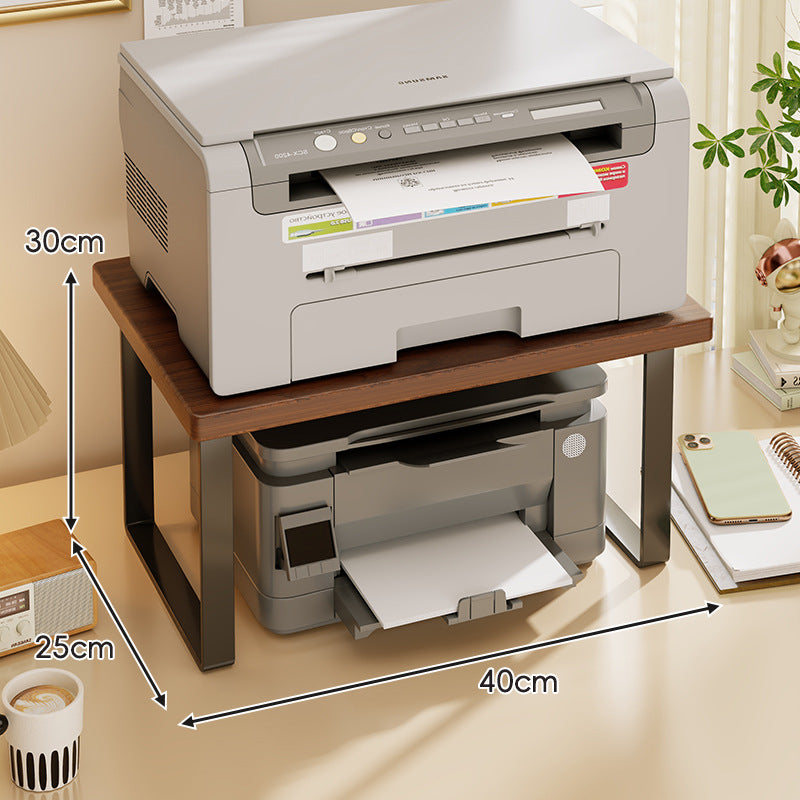 Kompakter Zwei-Ebenen Holz Schreibtisch Drucker und Monitor Ständer