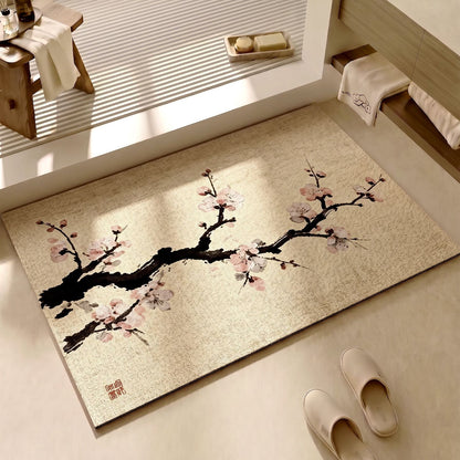 Dekorative florale Muster Badematte