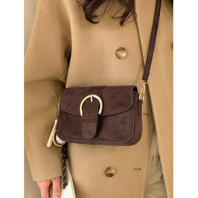 Elegante Wildleder Umhängetasche