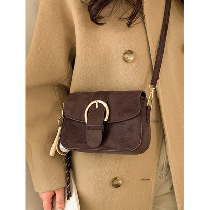 Elegante Wildleder Umhängetasche