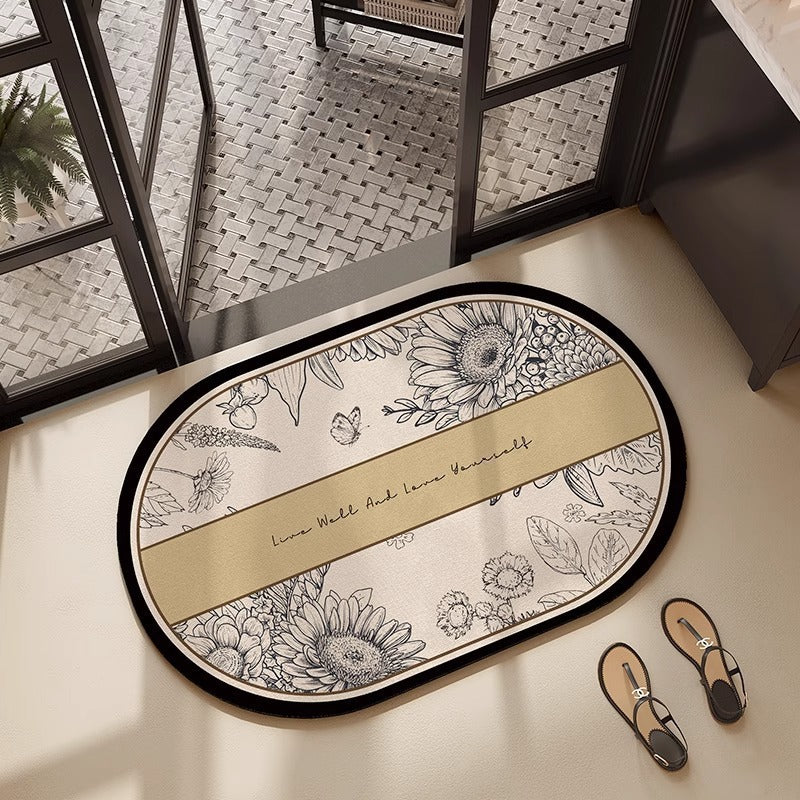 Floral Gestickte Badematte Brehn