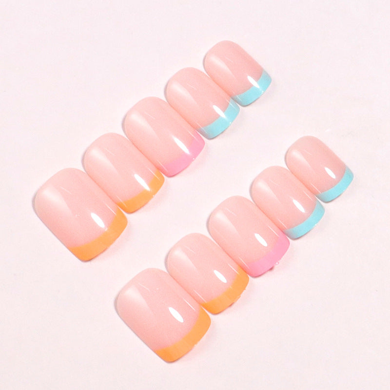Premium Gradient French Tip Press-On Nail Set Brehn