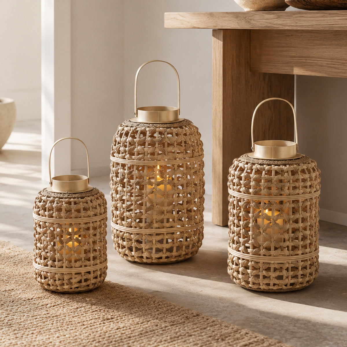 Dekorativer Rattan-Laterne Brehn