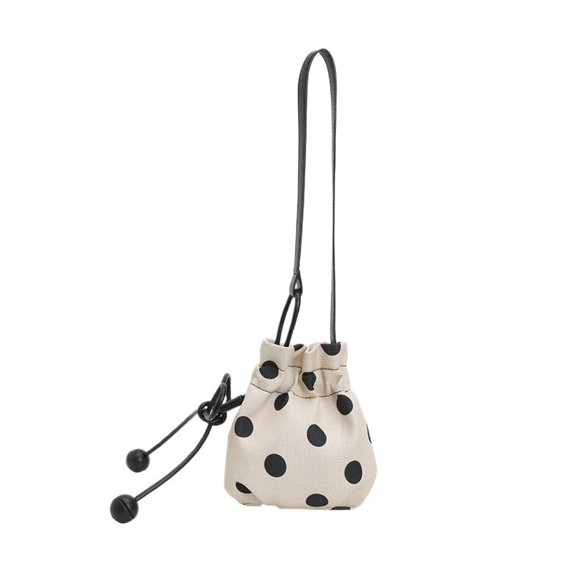 Punktmuster Kordelzug Eimer Tasche