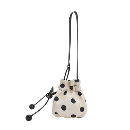 Punktmuster Kordelzug Eimer Tasche