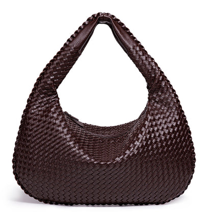 Woven Leather Schultertasche Brehn