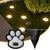 Paw Print Solar Gartenweg Stake Lights Mit integriertem Panel und Erdbohrer montieren Brehn