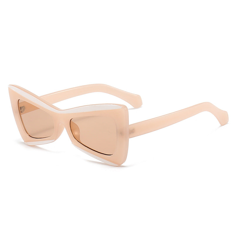 Damen Modische Cat-Eye-Sonnenbrille mit breitem Rahmen Brehn