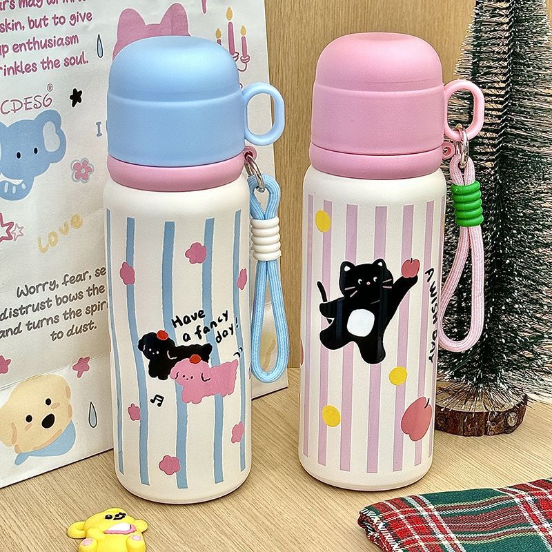Damen Isolierflasche mit fröhlichem Punktemuster Brehn