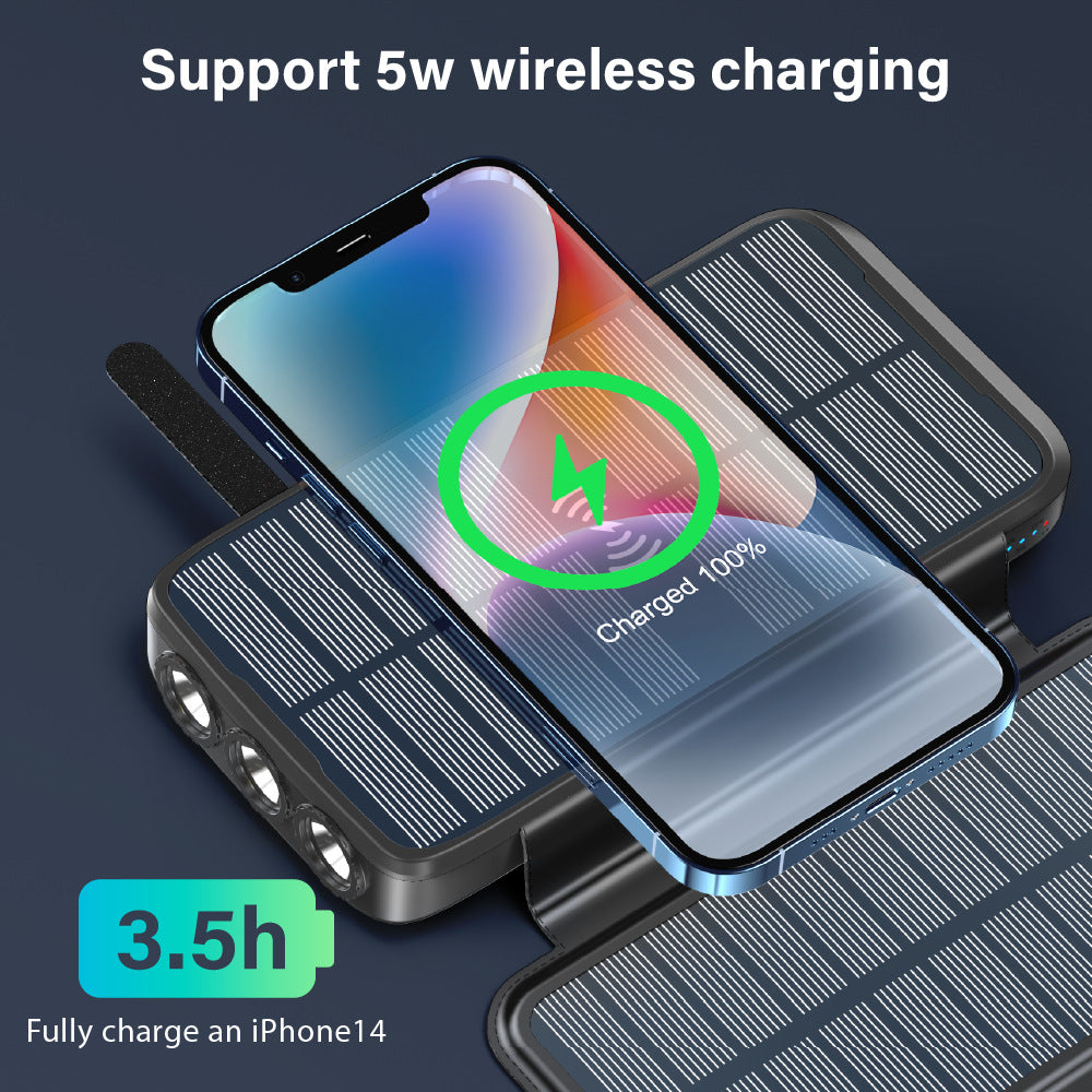 Solarbetriebene Powerbank mit Led-Leuchten Brehn