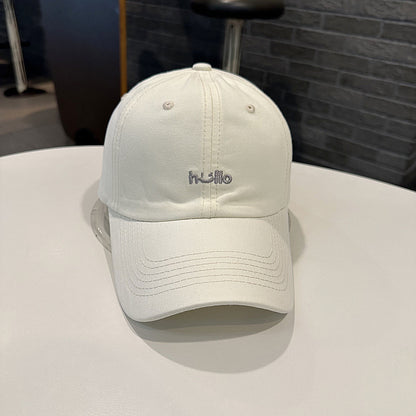 Unisex Casual Baumwoll-Baseballmütze mit gestickter Botschaft Brehn