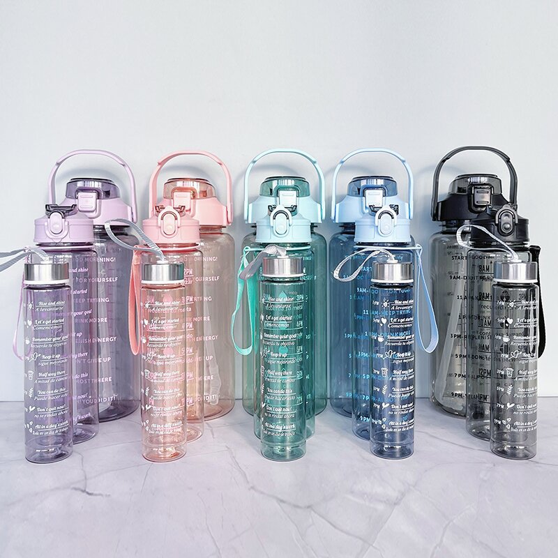 Damen Wasserflasche mit Motivationsdruck Brehn