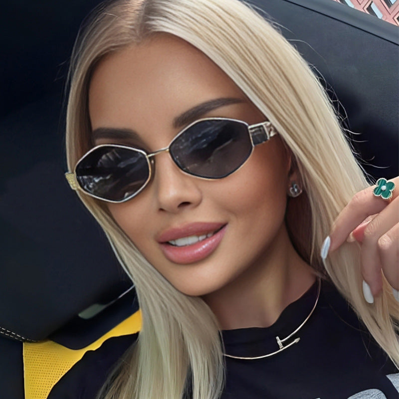 Damen geometrische Sonnenbrille Brehn
