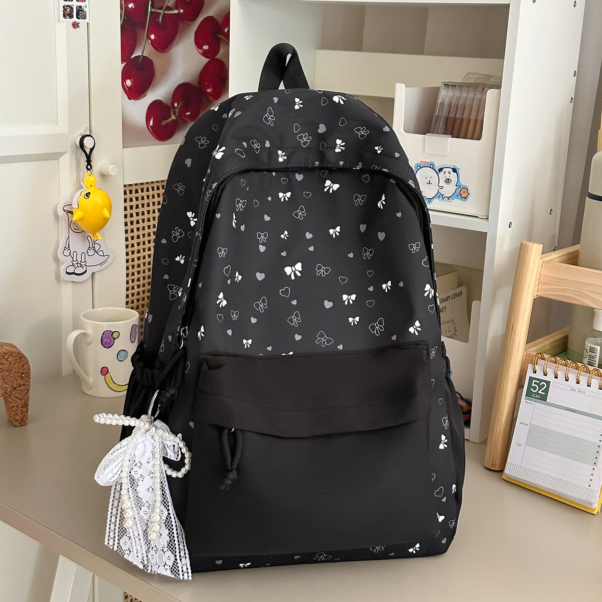 Stylischer Herz-gedruckter Rucksack Brehn