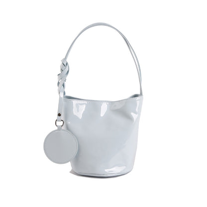 WoChic Patente Leder Eimer Tasche Brehn
