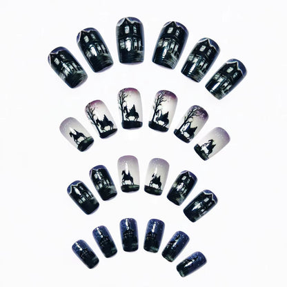 Künstlerische Nachtszene Nagelkunst Brehn
