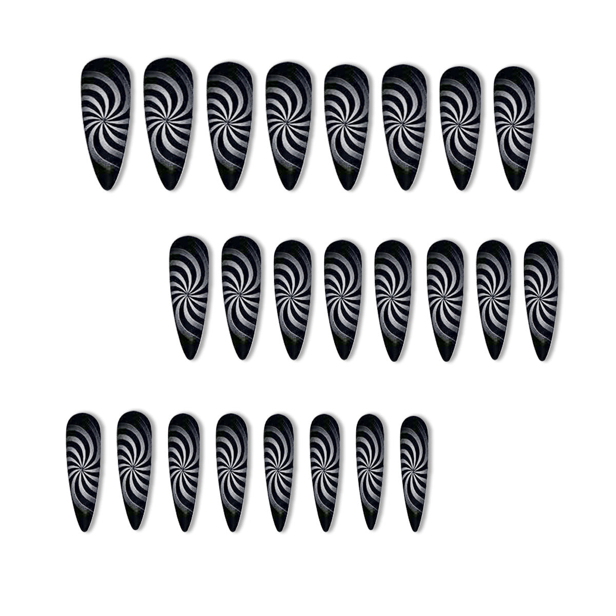 Künstlerisches Spiralmuster Nagelverlängerungen Brehn