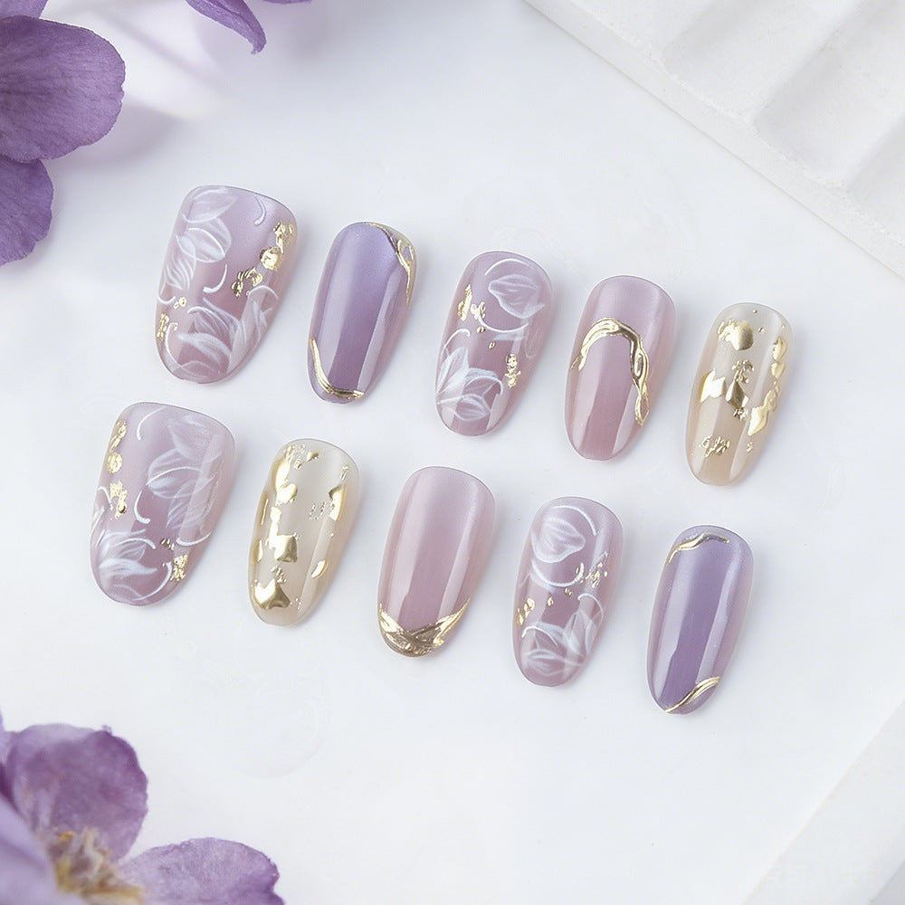 Deluxe Floral Press-On Nagelkunstset Brehn