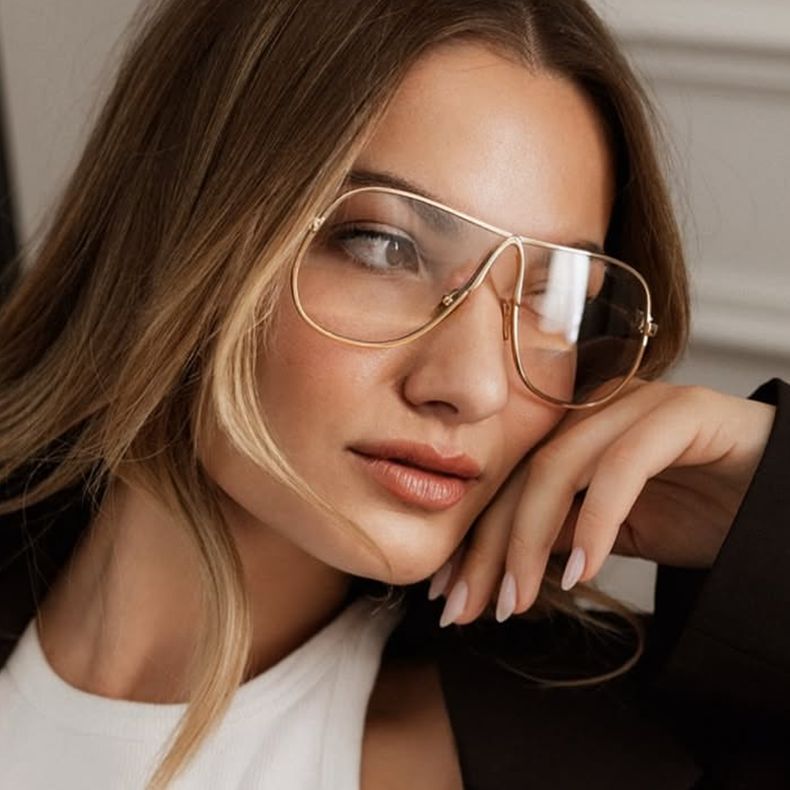 Damen Pilotensonnenbrille mit hochwertigem Metallrahmen und polarisierten Gläsern Brehn
