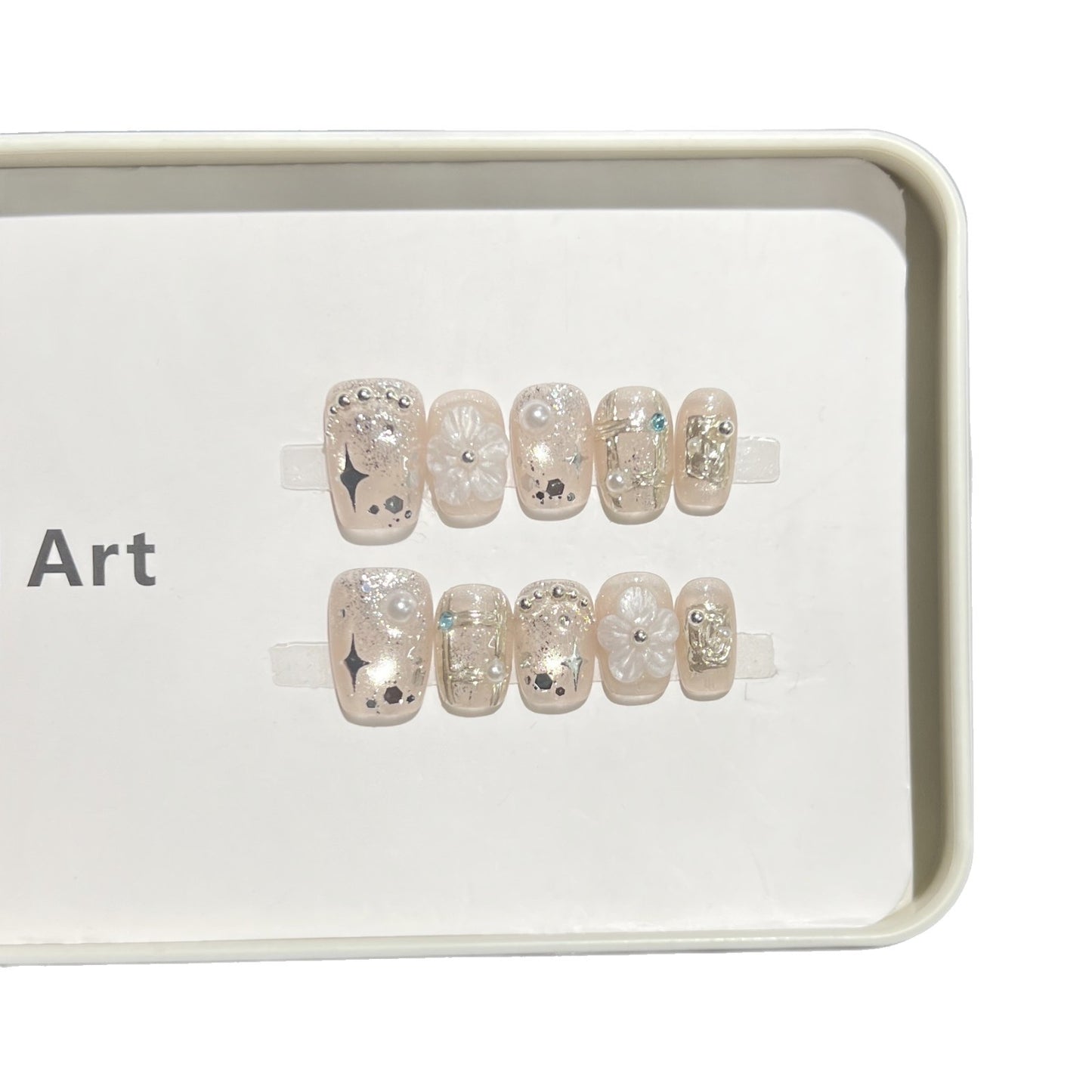 Dekorativer Acryl Press-On Nagelkunst Set Brehn