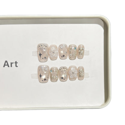 Dekorativer Acryl Press-On Nagelkunst Set Brehn
