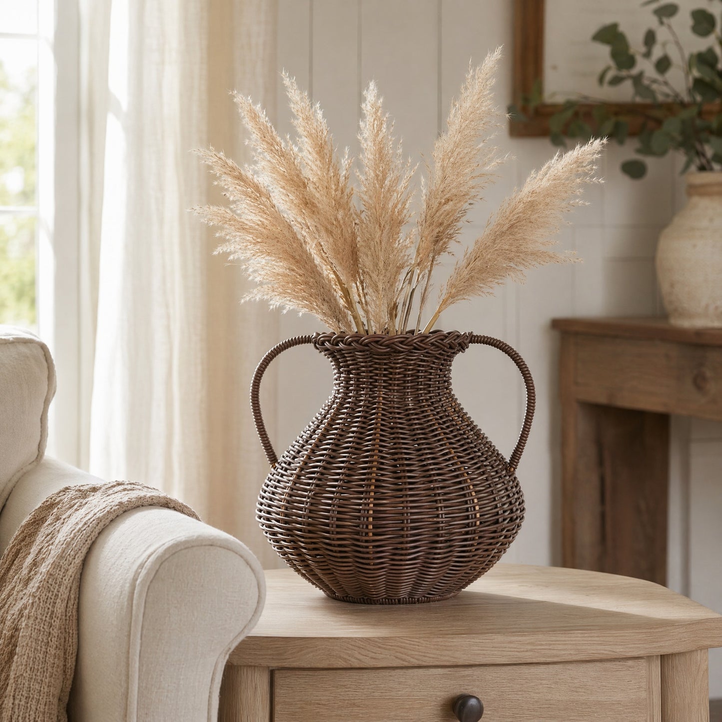Deko-Vase Aus Rattan Brehn