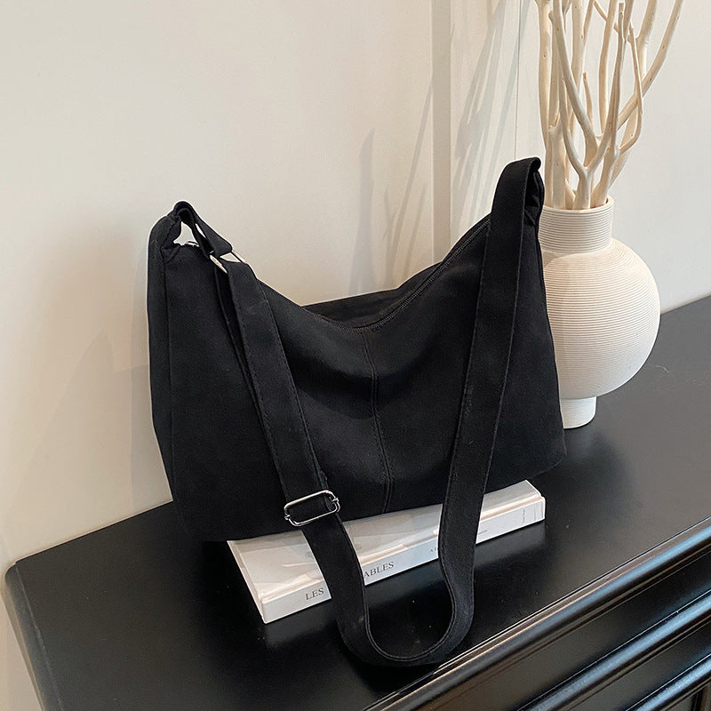 WoSoft Wildleder Hobo Handtasche Brehn