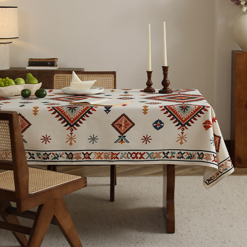 Bedruckte rechteckige Tischdecke aus Baumwollmischung mit Paisley‑Bordüre Brehn