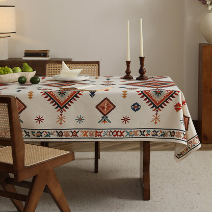 Bedruckte rechteckige Tischdecke aus Baumwollmischung mit Paisley‑Bordüre Brehn