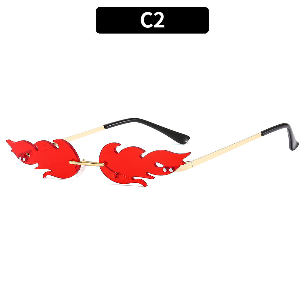 Künstlerische Flammen-Design-Brille