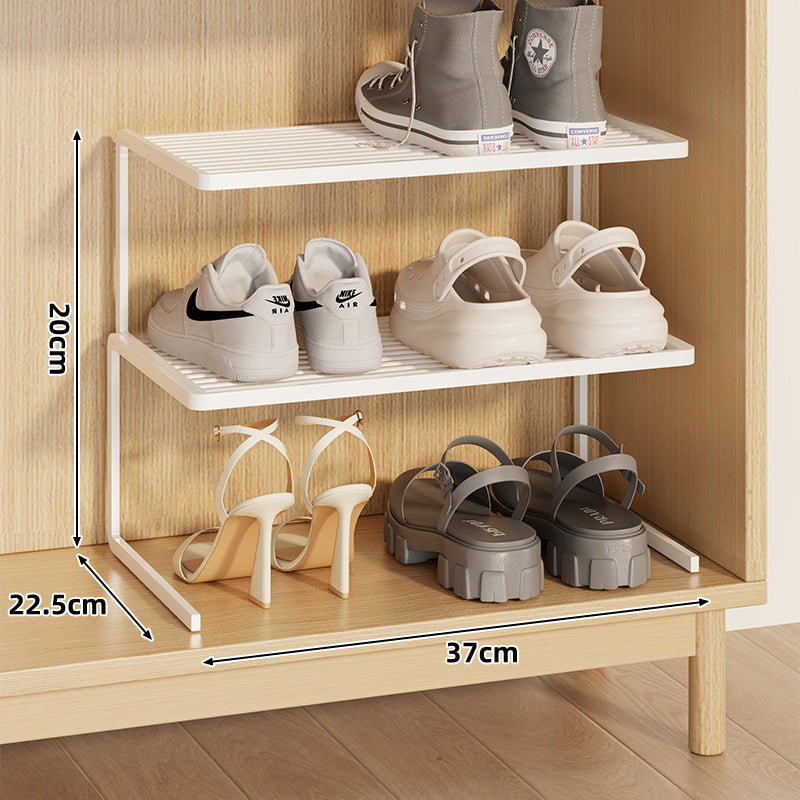 Kompakte Doppel-Schicht Verstellbare Schuhregal Erhöher für Schrank und Kleiderschrank