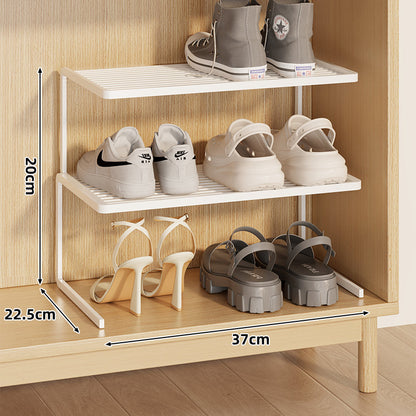 Kompakte Doppel-Schicht Verstellbare Schuhregal Erhöher für Schrank und Kleiderschrank