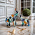 Kunstvolle Elefantenfigur mit buntem Design Brehn