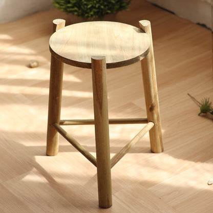 Massiver Holz-Hocker Brehn