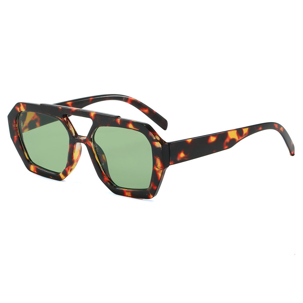 Damen geometrische Sonnenbrille im extravaganten Design Brehn
