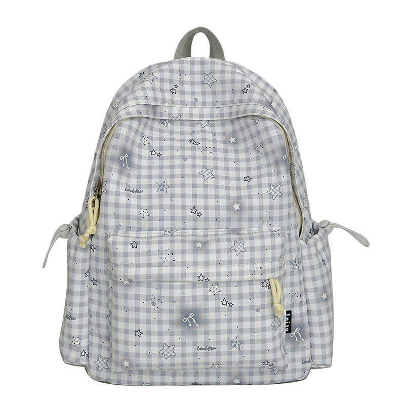 Stylische karierte Druck Rucksack Brehn