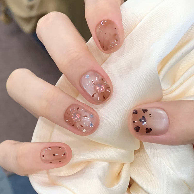 Premium Glittery Press-On Nail Set Brehn