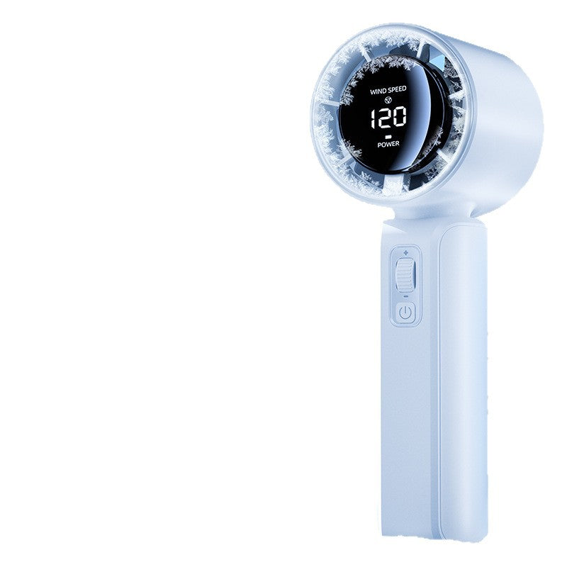 Unisex nan kompakt Hochgeschwindigkeits-Handventilator mit LED-Display, wiederaufladbarem Akku und leisem Turbine Brehn