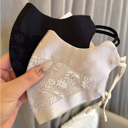 Lace-Panel Atmungsaktive Wiederverwendbare Gesichtsmaske mit Verstellbaren Ohrenschlaufen Brehn