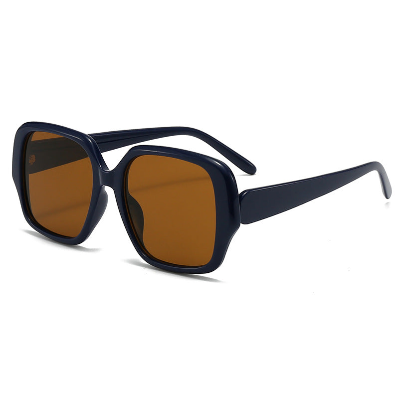 Damen modische quadratische Sonnenbrille mit breitem Rahmen Brehn