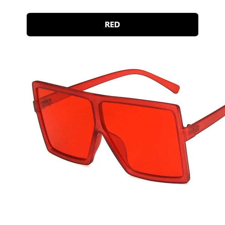 Damen moderne oversized Sonnenbrille mit transparentem Rahmen und stilvollen Gläsern Brehn