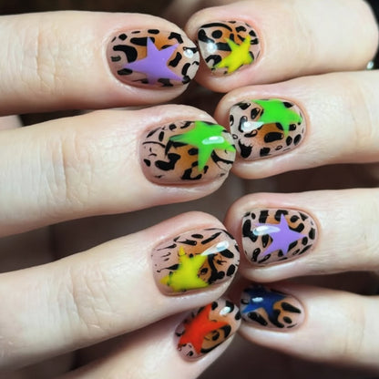 Verspielt Tierdruck Nagelkunst Brehn