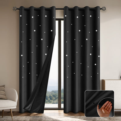 Elegante Sternmuster Verdunkelungsvorhänge