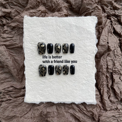 Artisanales Tierdruck Press-On Nagelset