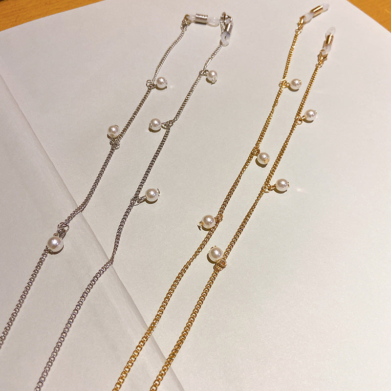 Modische Brillenhalterkette mit Perlenanhängern Brehn