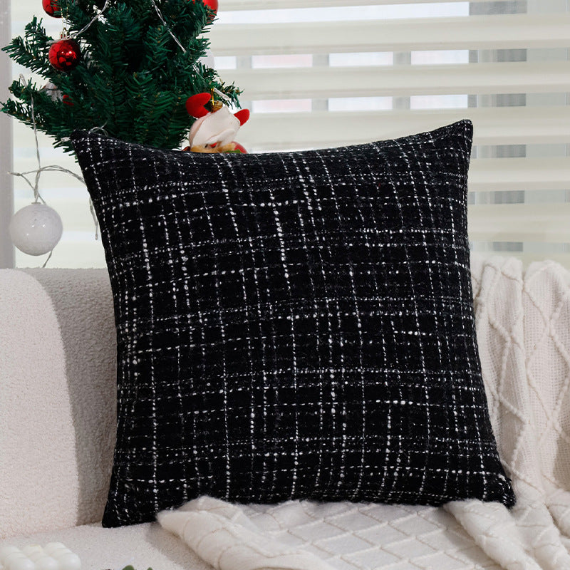 Quadratischer Dekorativer Kissenbezug mit großflächigem Wildtier-Jacquard und Samtpaspel Brehn