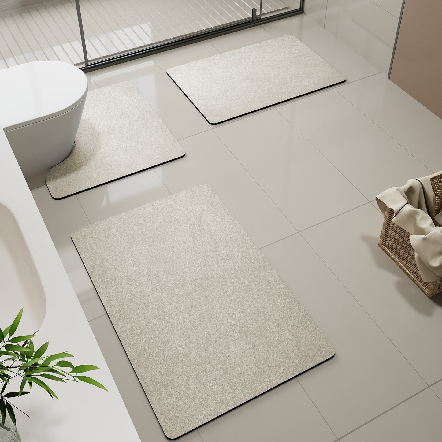 Weiches Badezimmer-Komfortmatten-Set Brehn