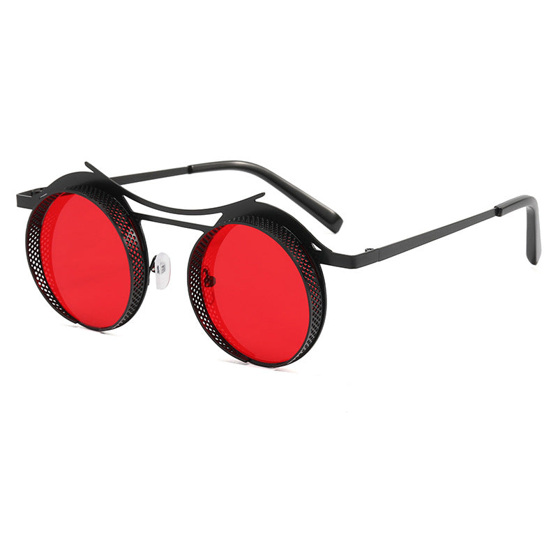 Damen modische runde Sonnenbrille mit extravagantem Design Brehn